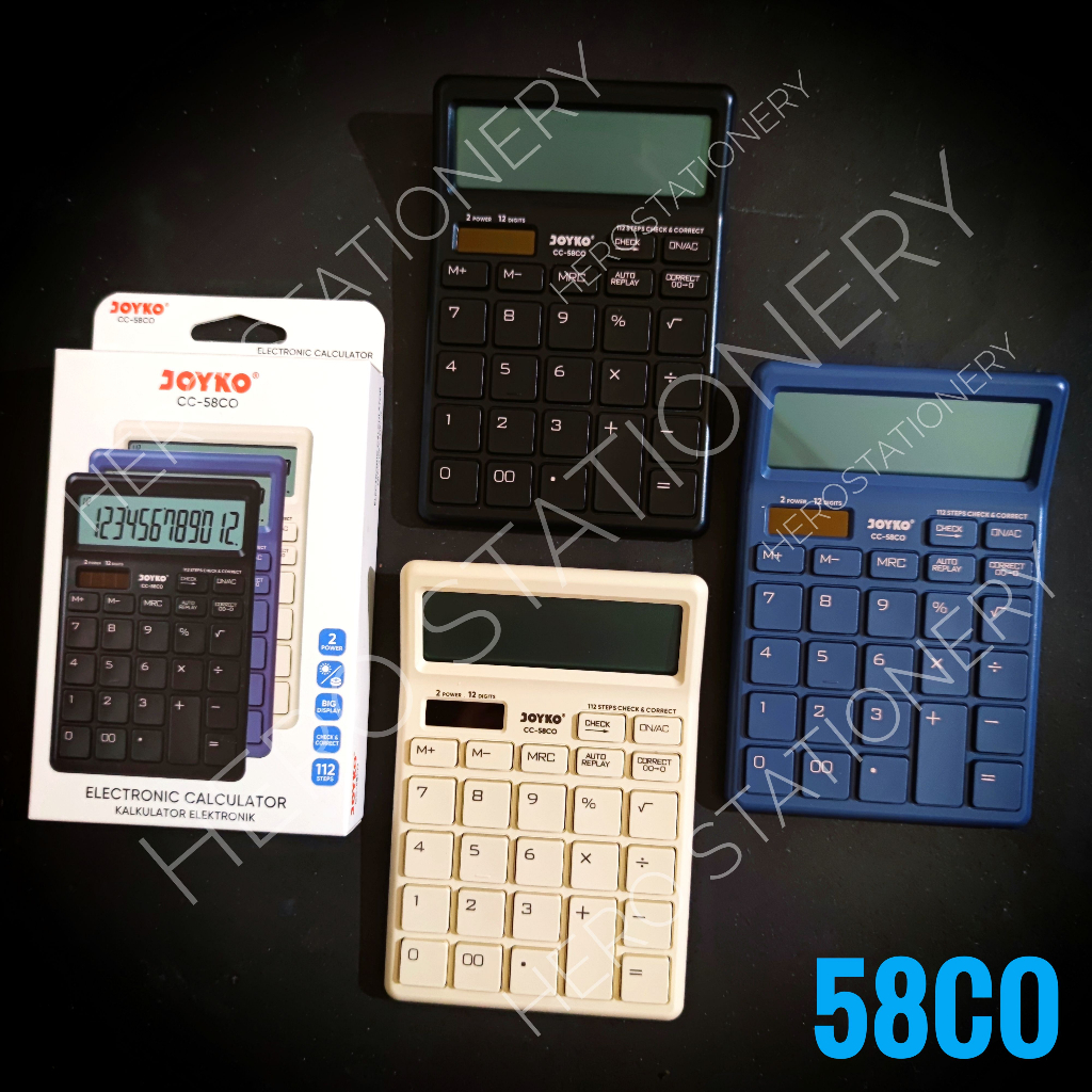 

Joyko kalkulator calculator 12 digits check correct CC-58CO