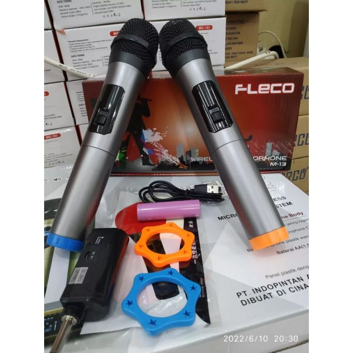 Microphone Profesional Wireless Mic Double FLECO M-13 - Microphone Double Wireless FLECO M13 - Mic K
