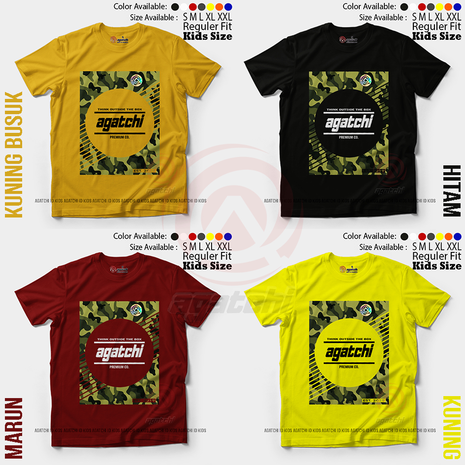 Baju Kaos Atasan Distro Anak Laki - Laki Motif Army - Agatchi Army