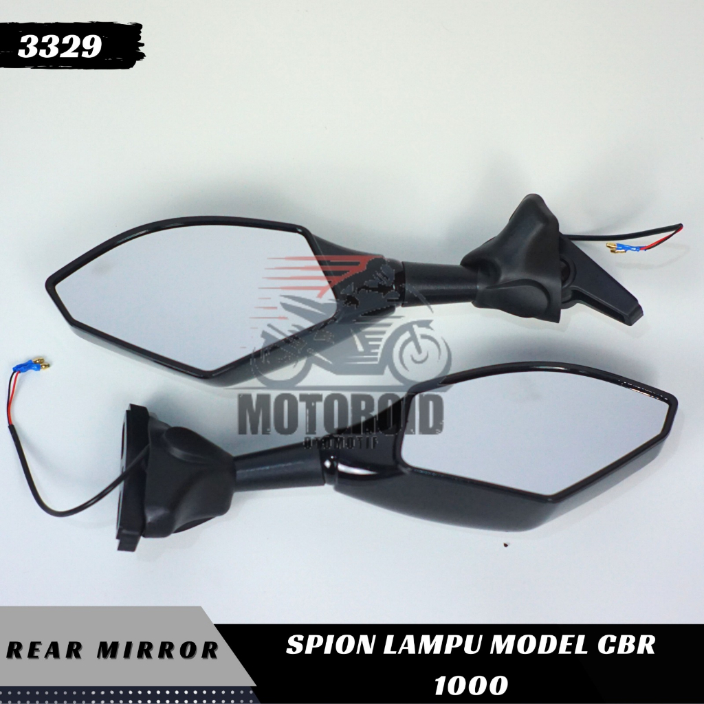 Spion Fairing Plus Lampu Sen Spion Model CBR1000 Semua motor Terbaru Spion Moge