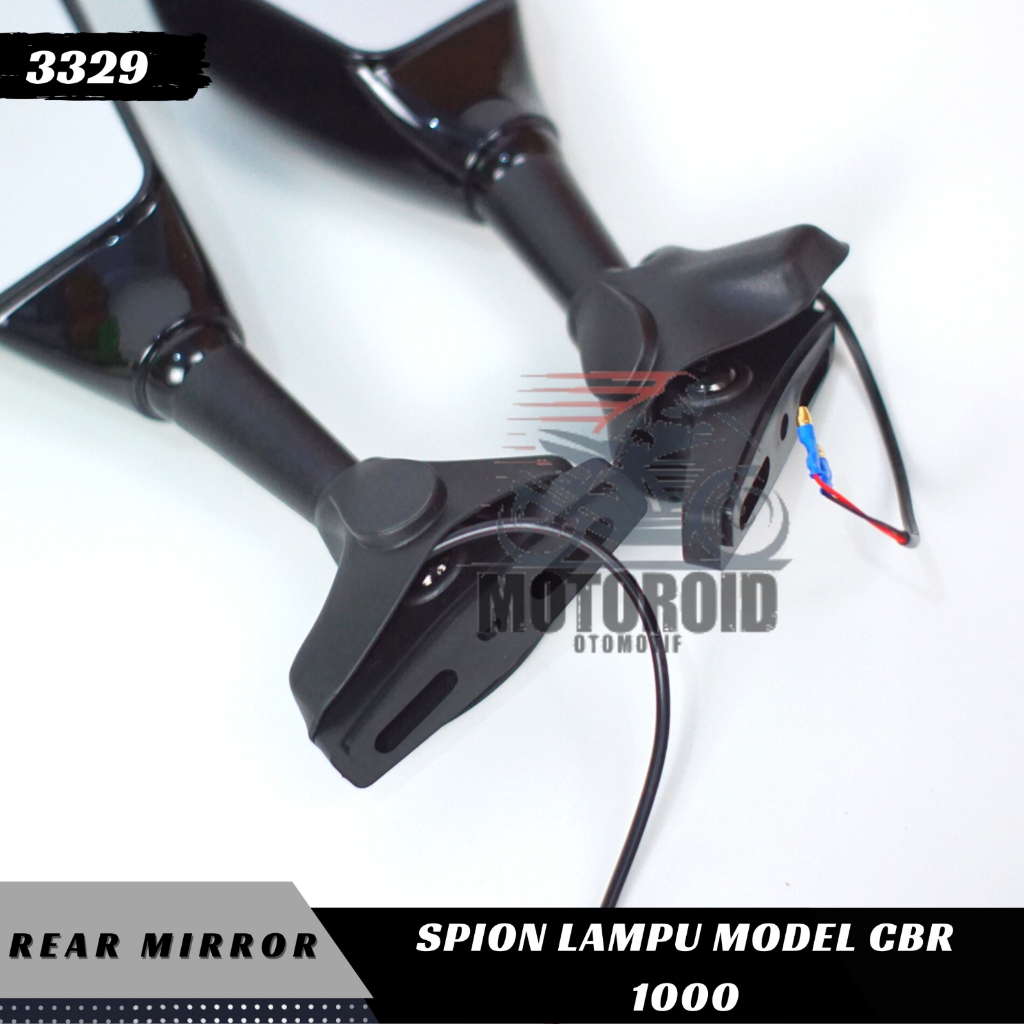 Spion Fairing Plus Lampu Sen Spion Model CBR1000 Semua motor Terbaru Spion Moge