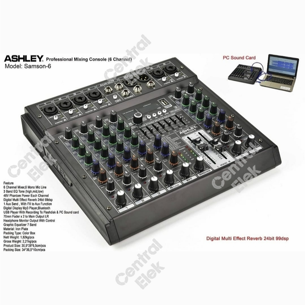 Mixer audio Ashley samson6 / samson 6 -  6 Channel