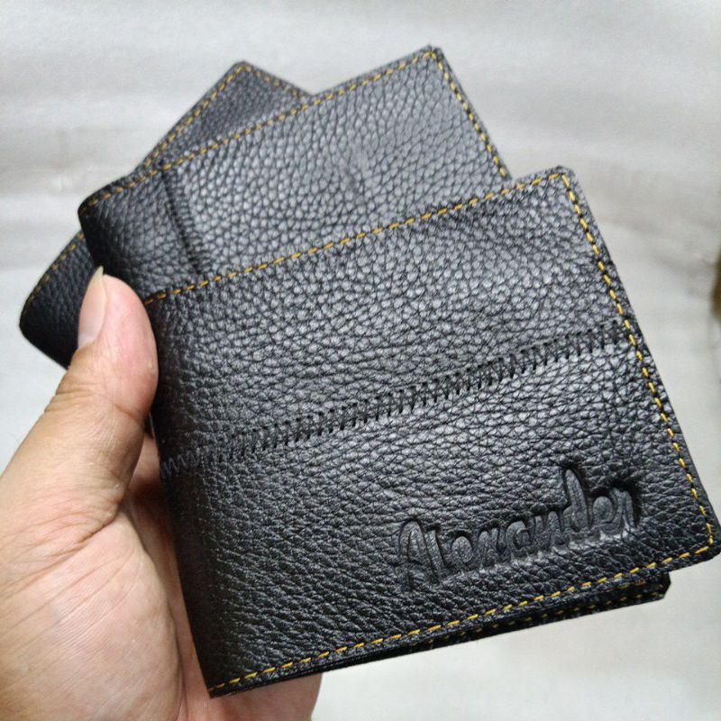 Dompet Lipat Pria Kulit Karlit Hiday-47 || Dompet Kulit Karlit Pria Handmade Garut