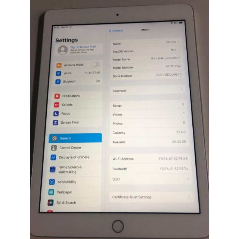 ipad gen 5 32gb SECOND apple tablet generasi 5 32gb SECOND (WIFI ONLY)