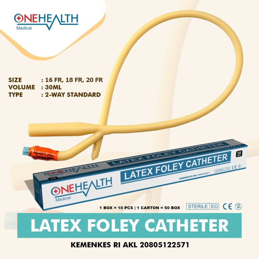 1 PCS ONEHEALTH Foley Catheter / Selang Kencing / Selang Urine