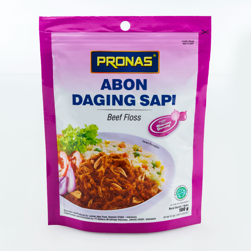 

PRONAS ABON SAPI BAWANG GORENG 100GR, KEMASAN POUCH HALAL DAN ENAK