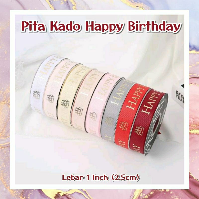 

Pita Kado Pita Bouquet Bunga Flower Bouquet Ribbon Happy Birthday