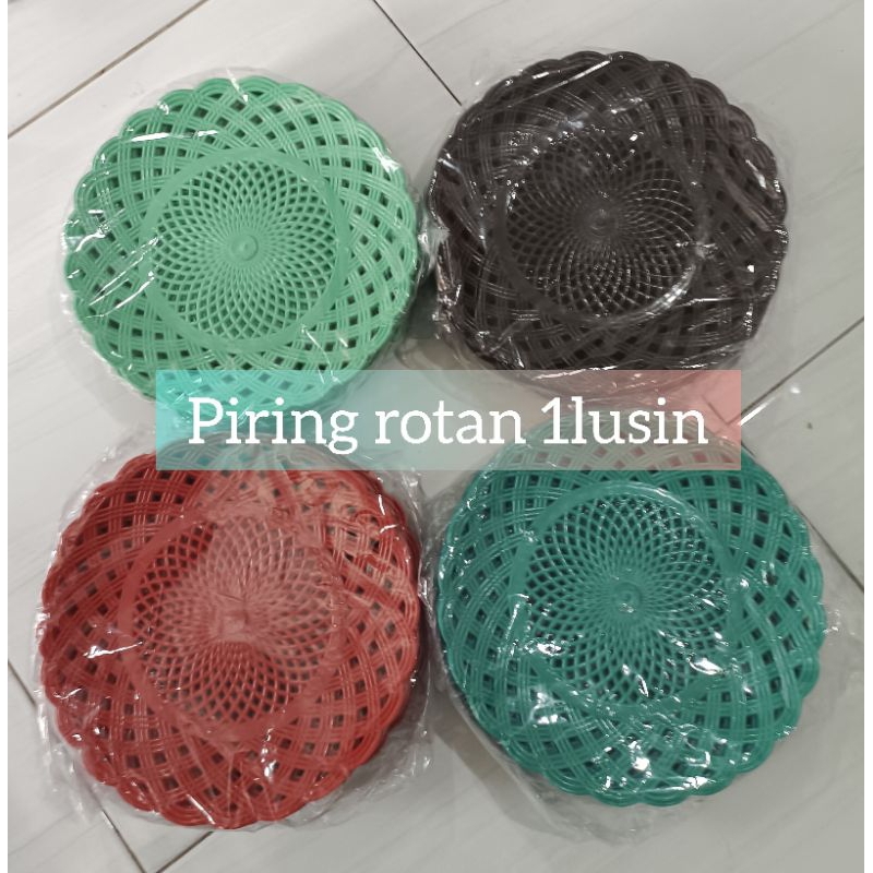 piring rotan 1lusin