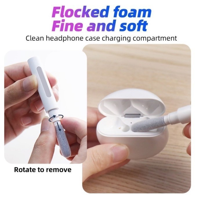 PENA PEMBERSIH PINTAR UNTUK EARPHONE EARBUDS CLEANING TOOLS EARPOD CLEANER EARPOD CLEANING KIT