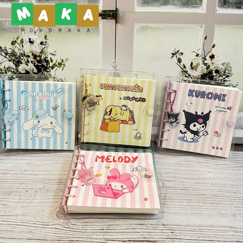 

buku binder sanrio ukuran 10x10cm buku catatan kuromi hello kitty buku memo buku kecil perlengkapan alat tulis kantor peralatan sekolah
