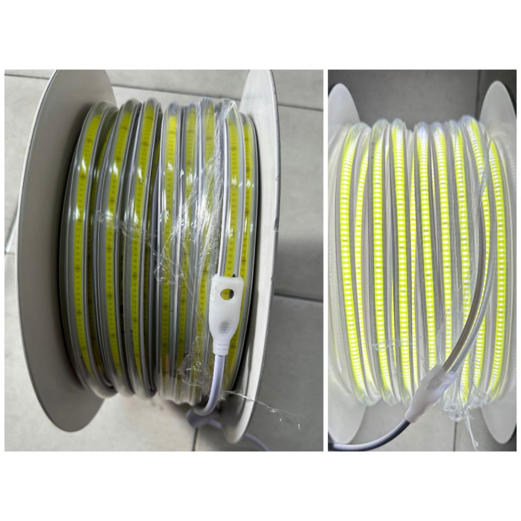 Lampu Led Selang COB Strip 220V 10METER FREE SOCKET White/Warmwhite