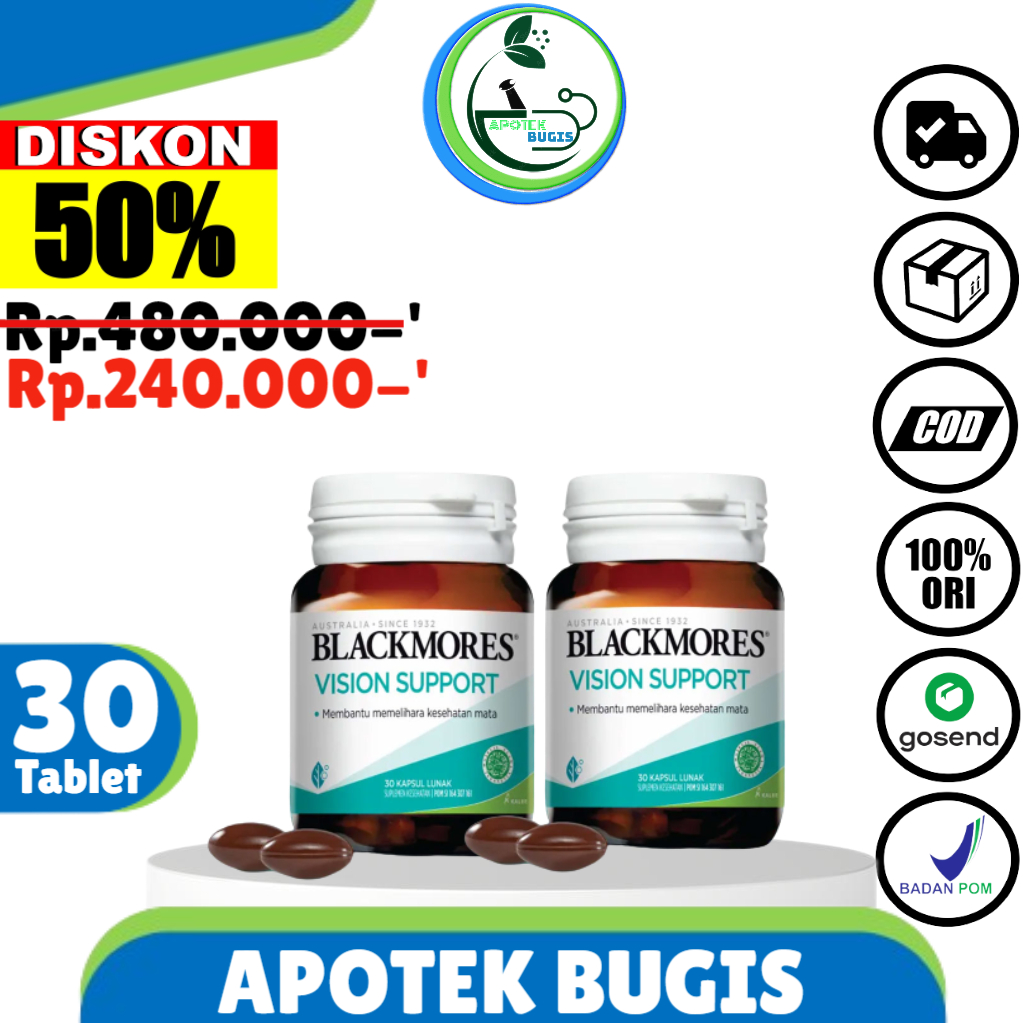 Blackmores VISION SUPPORT 30 tablet - Pengganti blackmores lutrin vision