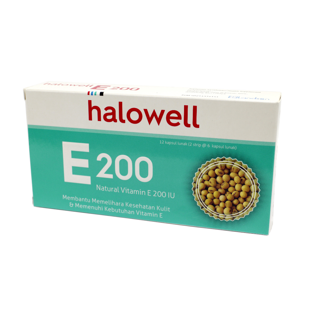 Halowell E Natural Vitamin E 200 IU 12 capsules