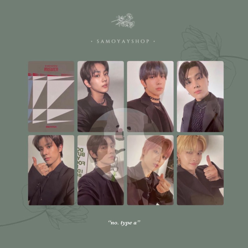 Photocard Enhypen Dimension : Answer Repackage Album No Yet A B