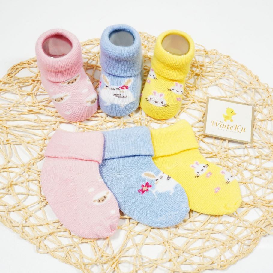 KAOS KAKI WINTEKU 3IN1 (3 PASANG)BAYI ANAK COWOK CEWEK BABY SOCK KAOSKAKI NEWBORN