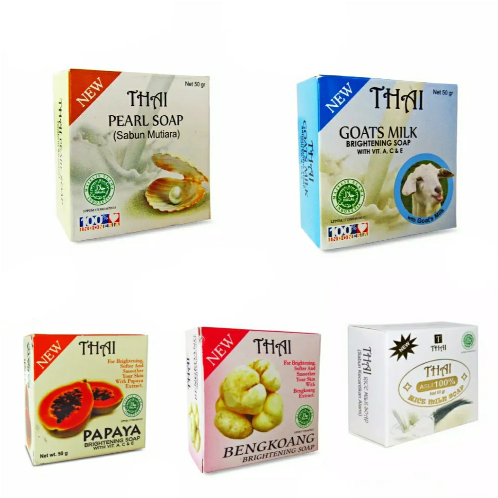 THAI Soap Goats Milk/Bengkoang/Mutiara/Rice Milk 50g