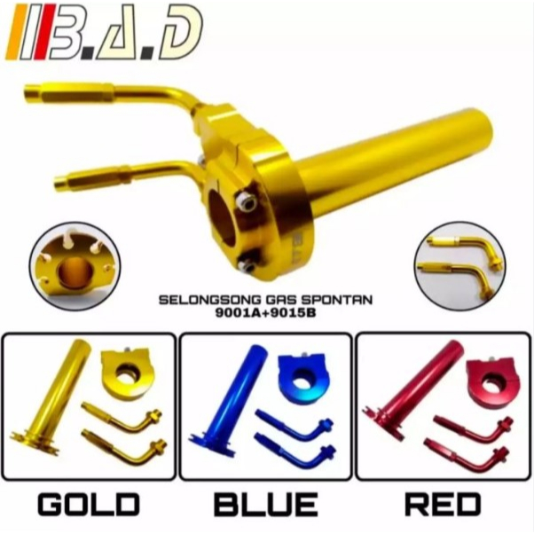 slongsong gas spontan active full cnc 2 kabel + 2pcs stelan l gas cnc universal semua motor ninja 15