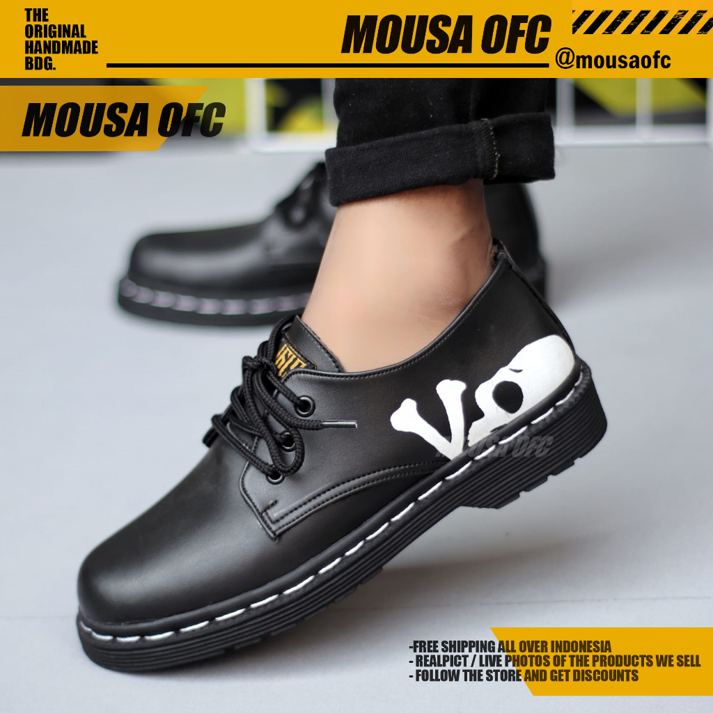 Sepatu Docmart Low Boots Pantofel Formal Hitam Pria