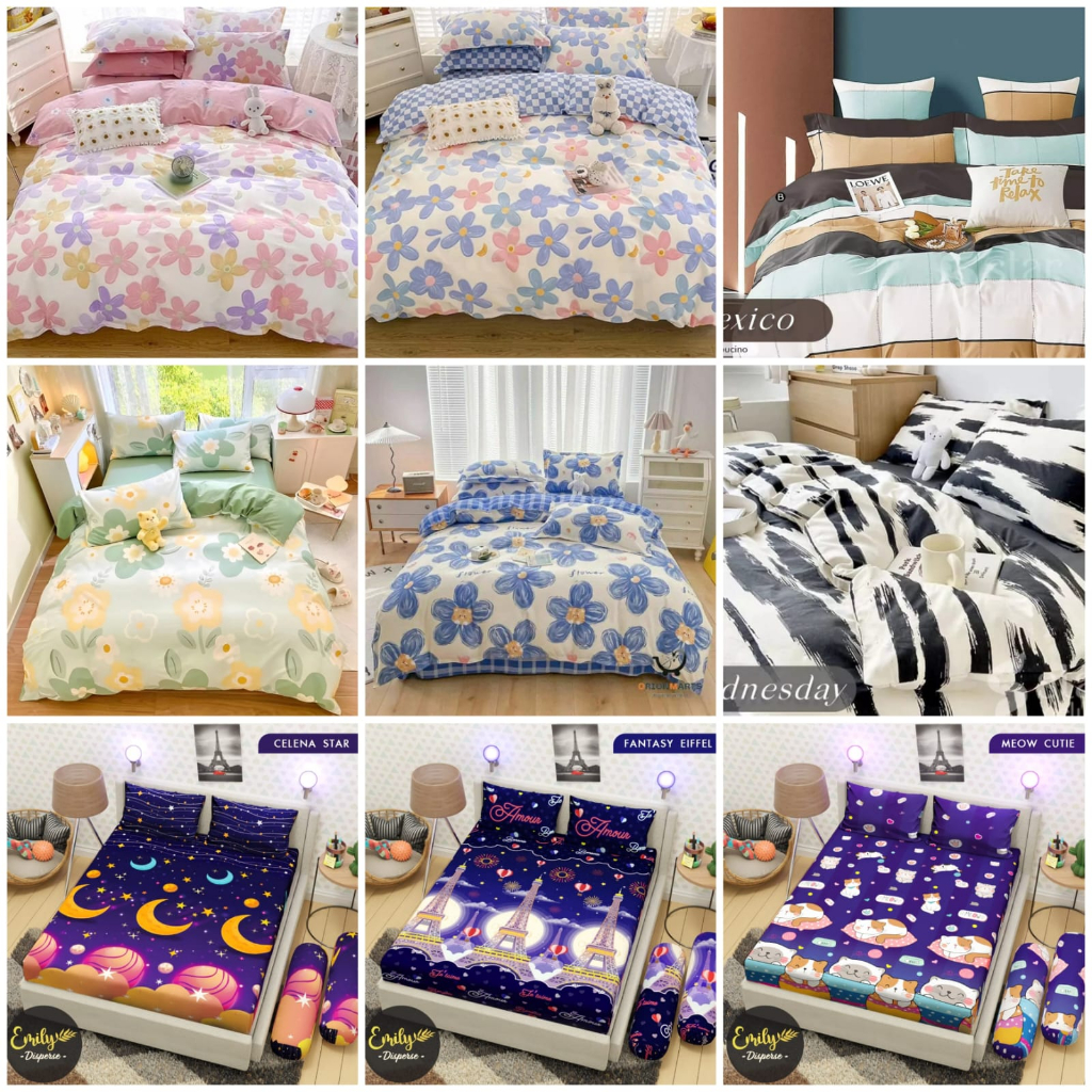 Sprei home made motif aesthetic terbaru motif limited edition UK 120x200 &amp; 180x200