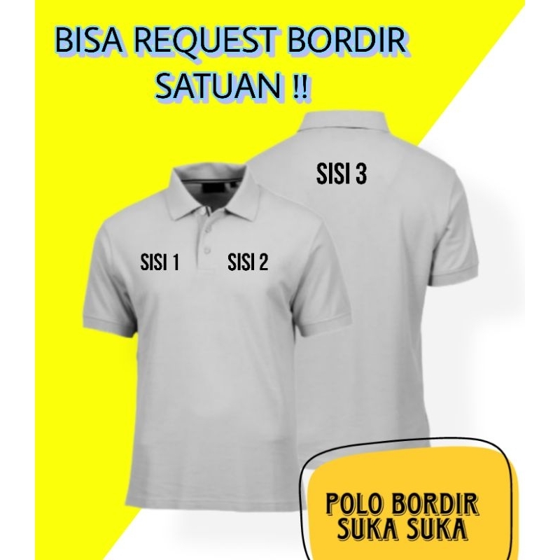 Baju Polo custom BORDIR Nama dan logo Perusahaan