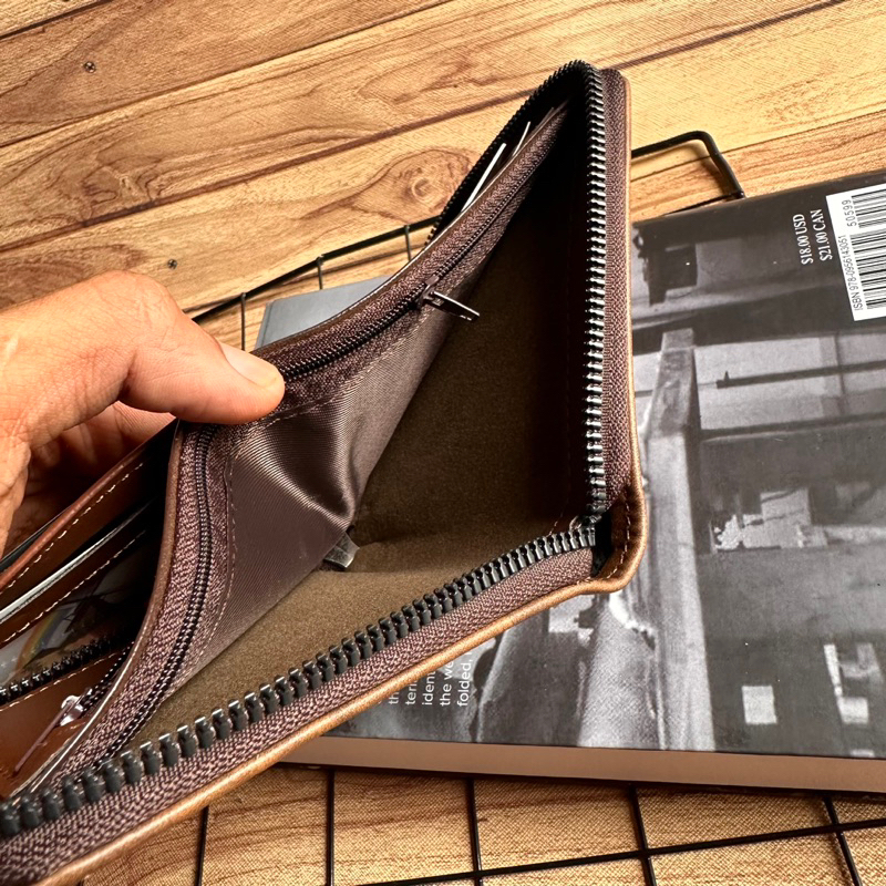 (COD)dompet Resleting lipat kulit impor polodany