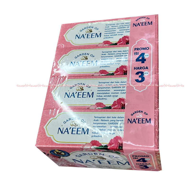 Na'eem Hijab Refreshing Cotton Dream Isi 4pcs Sabun Batang Sabun Mandi Wangi Bunga Sabun Kotak Mosturizing Soap Halal