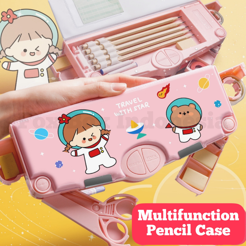 [PROMO TERMURAH] Multifunction Pencil Case - Squishy Jumbo Pencil Case - Kotak Pensil Serbaguna Multifungsi Sekolah - Tempat Pensil Squishy Premium Impor - Fox Box Indonesia