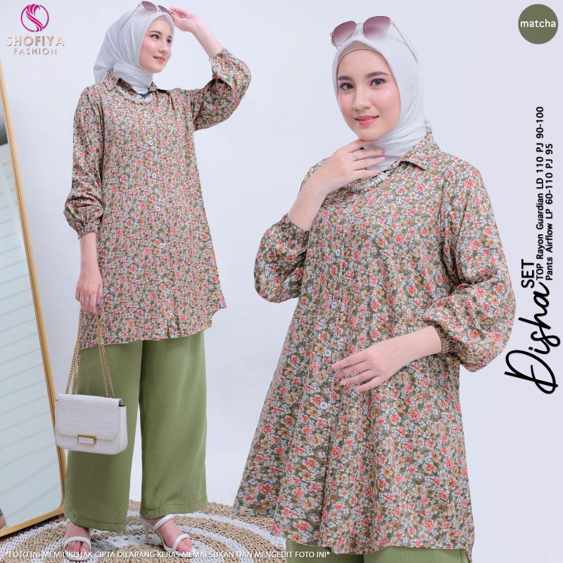 DISHA SET/NIKKY SET BAJU WANITA TERBARU BY SHOFIYA SFS