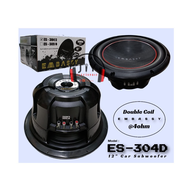 Subwoofer 12 inch Super Badak Double Coil Embassy ES-304D ES 304D