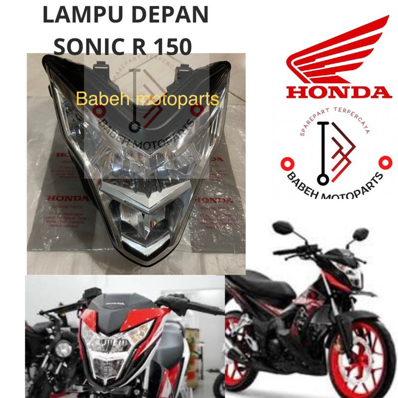 lampu depan headlight sonic 150 R mika kaca original honda 2018 -2023 vario 125 150old new led fi pg