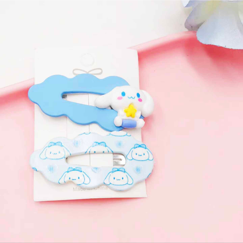 1 SET 2PCS / JEPIT RAMBUT ANAK KARAKTER SANRIO KARTUN LUCU / JEPITAN RAMBUT KOREA / JEPITAN ANAK