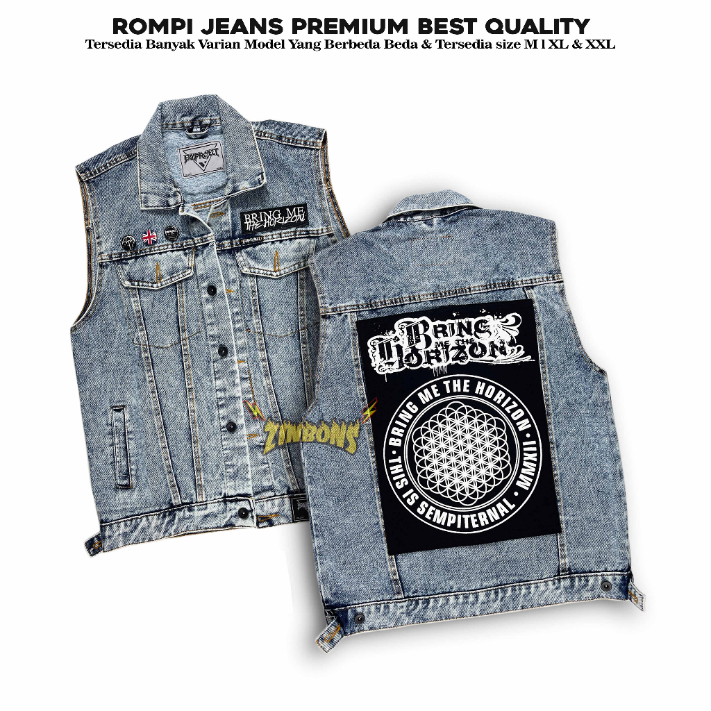 Rompi denim rompi washing bring me the horizon best quality