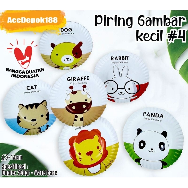 PIRING ULANG TAHUN / PIRING KERTAS MOTIF / KARAKTER KUDA PONY /PANDA / HAPPY BIRTH DAY / ENJOY DELICACY / WARNA WARNI + GARPU ISI 12PCS