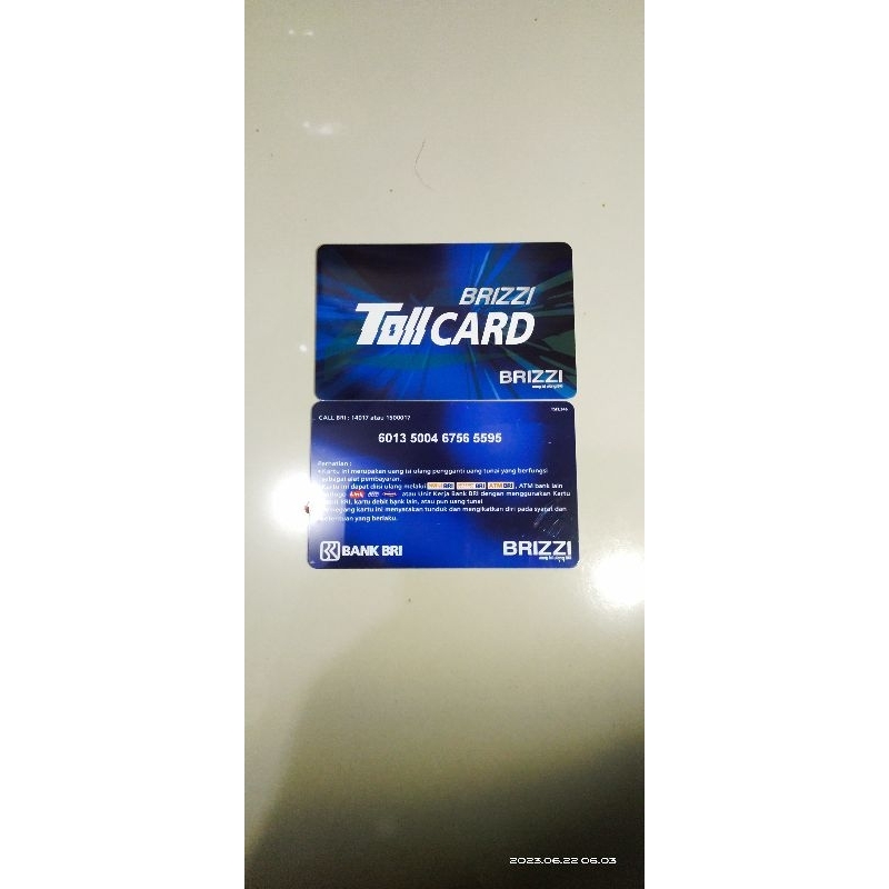 Brizzi toll card saldo 0