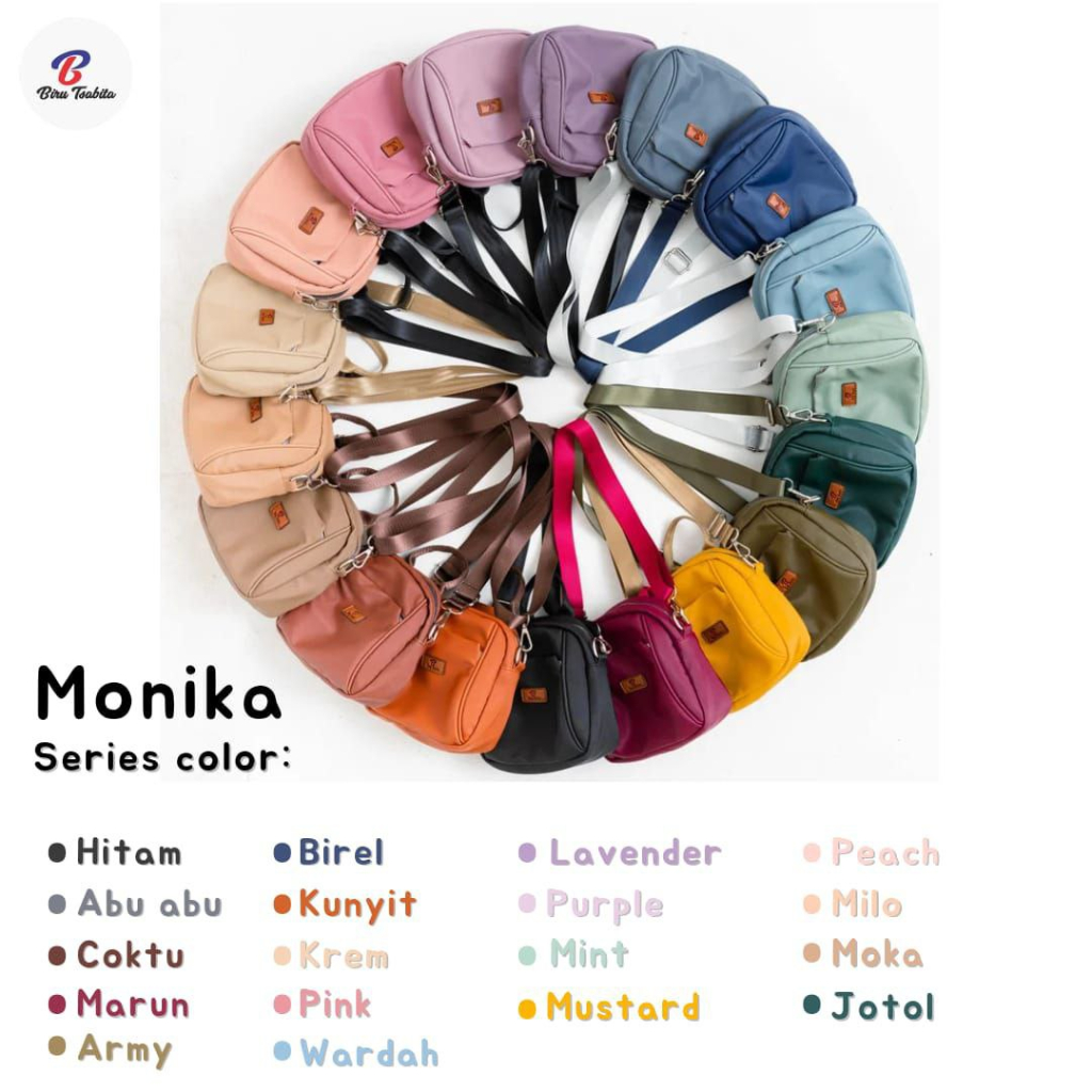 TERMURAH TAS SELEMPANG WANITA MONIKA BAG BY BIRU TSABITA, SLING BAG DAN SHOULDER BAG MONIKA BY BIRU TSABITA