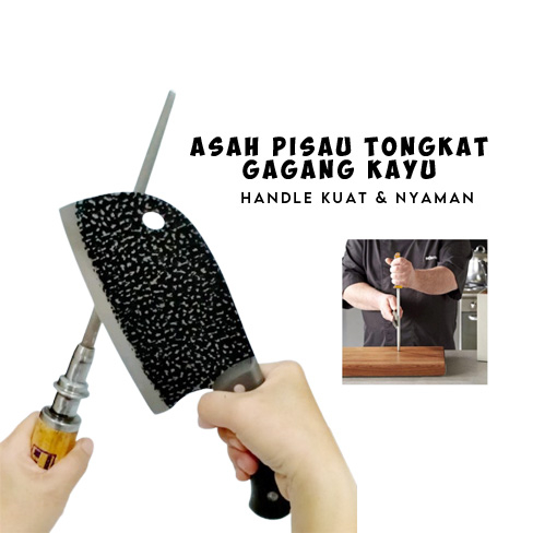 === JUAL HANYA ASAH PISAUNYA ====   Asah Pisau Tongkat Pengasah Asahan Gagang Kayu