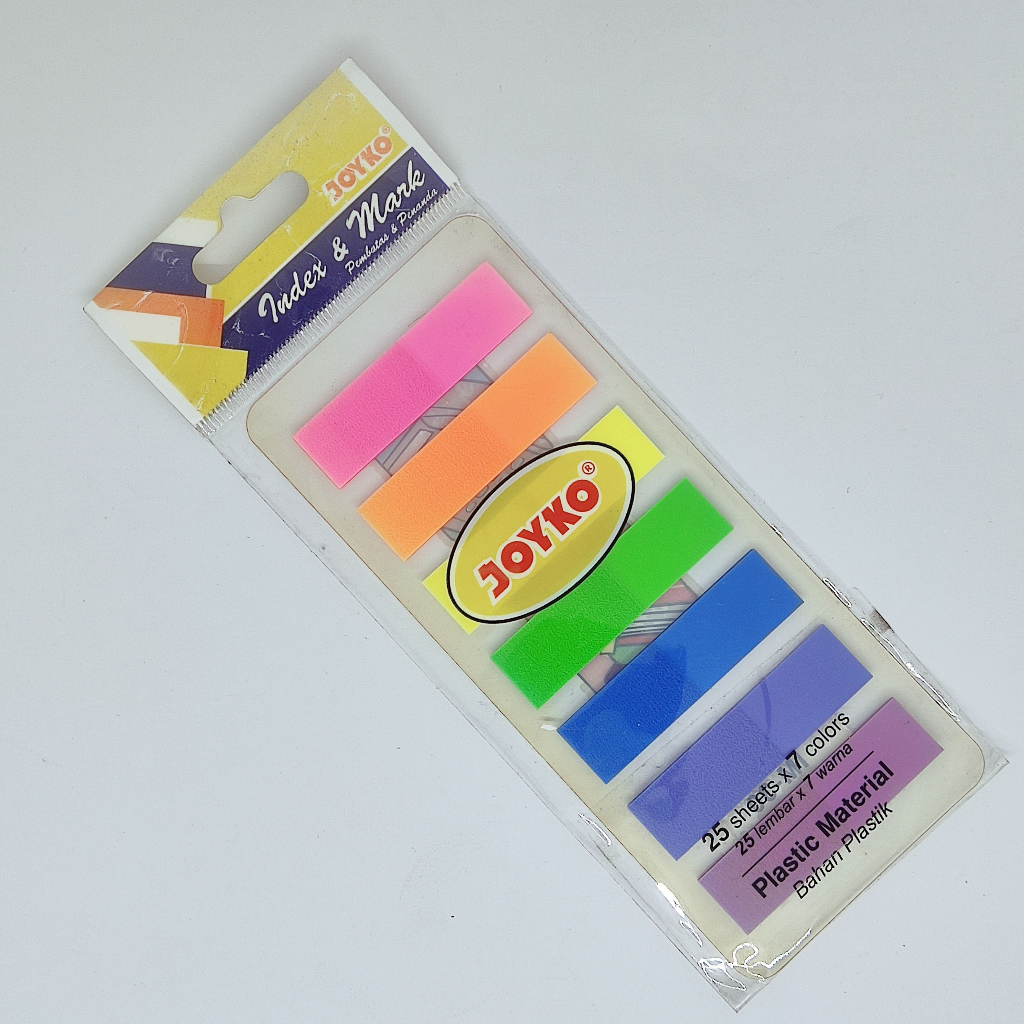 

EX SISA GUDANG Sticky note warna Index & Mark Penanda Pembatas Joyko Plastik