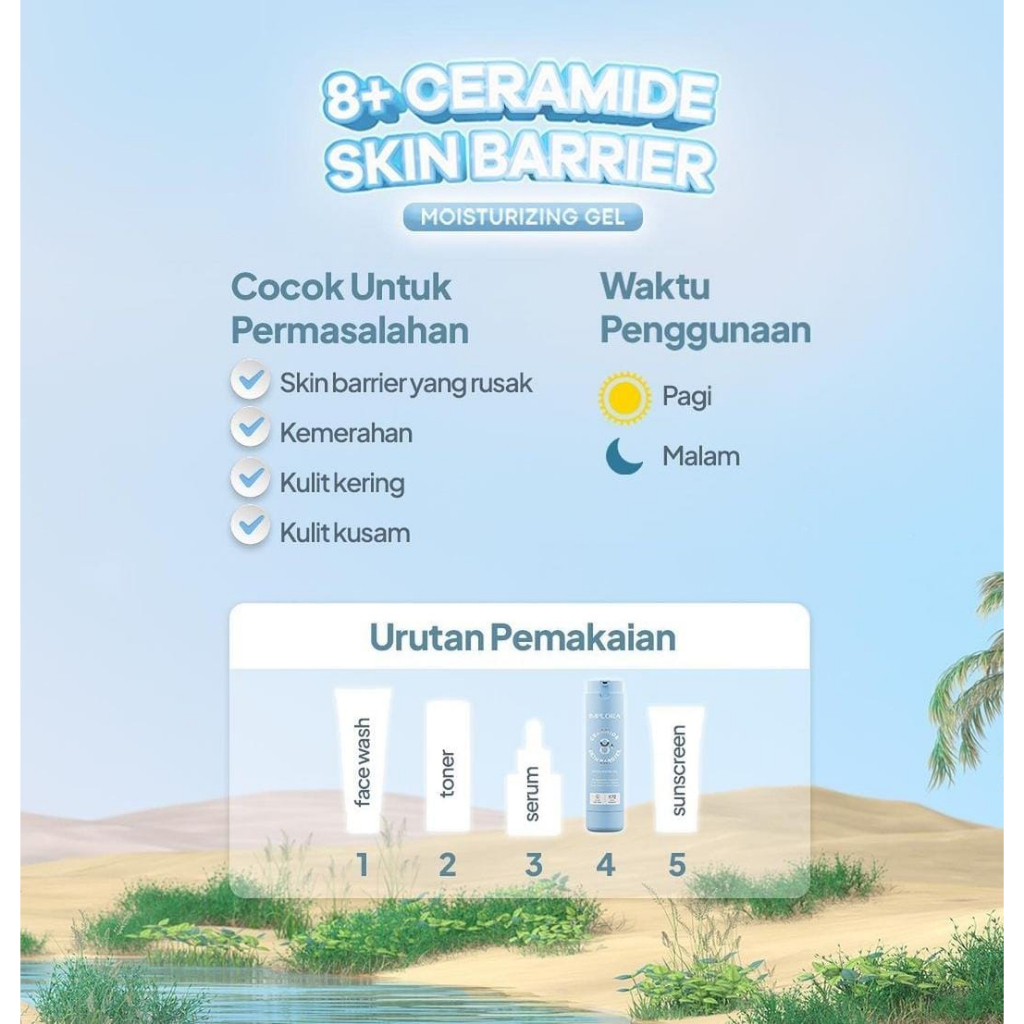 IMPLORA Skin Barrier 8+ Ceramide Moisturizing Gel 50 ML | Implora Moisturizer Gel | For All Skin