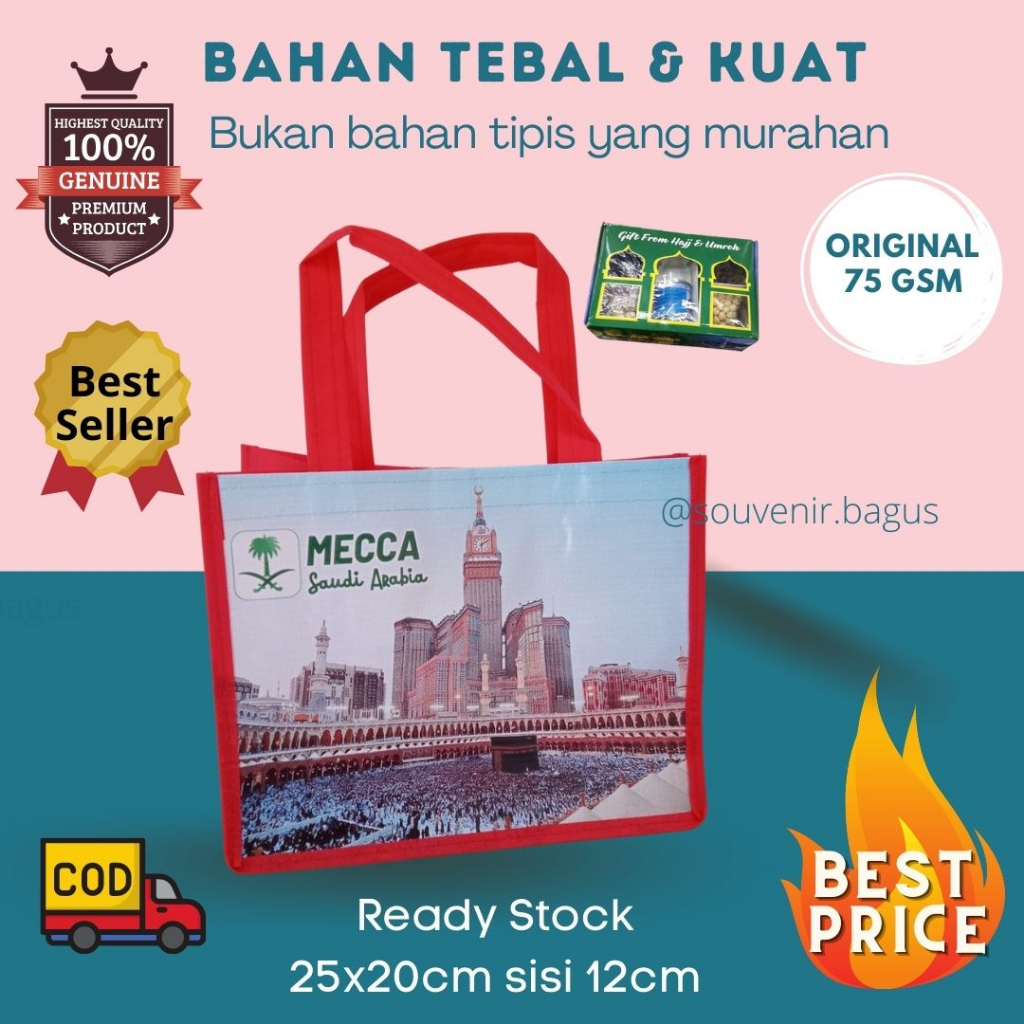 Tas Souvenir Haji Umroh oleh oleh gift from hajj umrah Merah Jakarta Kudus Ready Stock