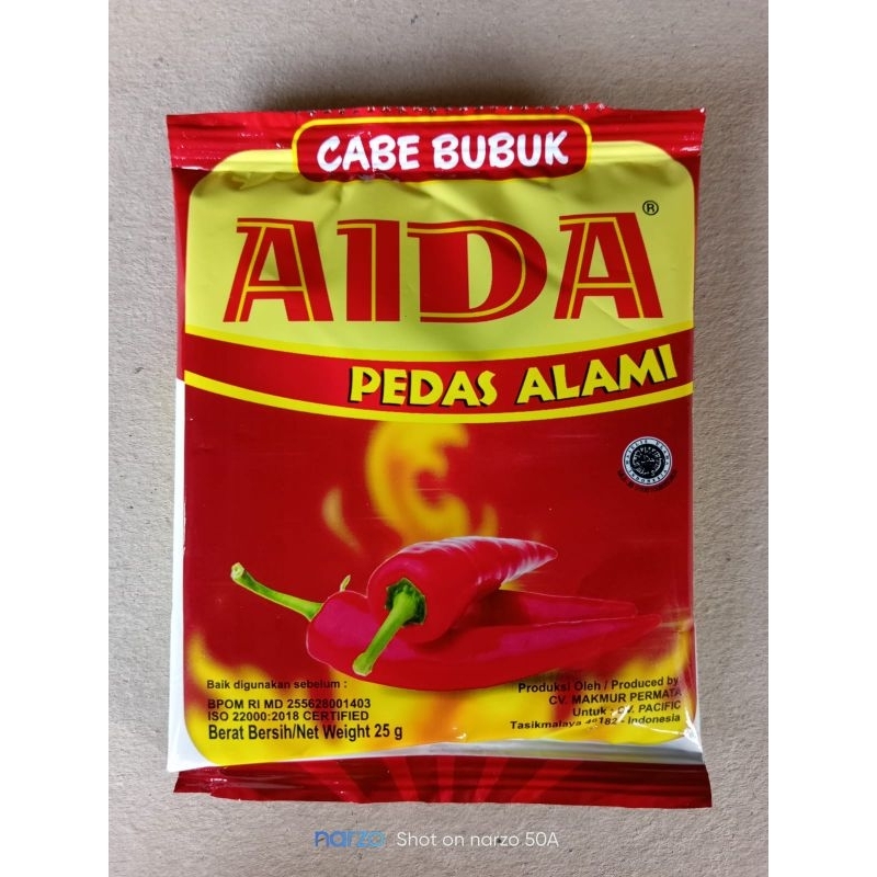 

Bubuk Cabai Aida Kemasan 25 gr