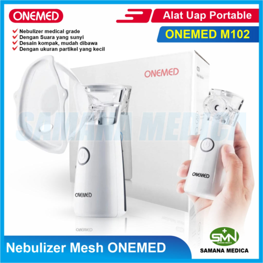 Nebulizer Mesh ONEMED M102 - Alat Uap Portable ONEMED M102 - Alat Terapi Pernafasan