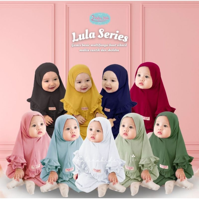 lula series gamis baby polos gamis anak polos gamis syar´i anak 0 bulan-2 tahun by zalira kids original