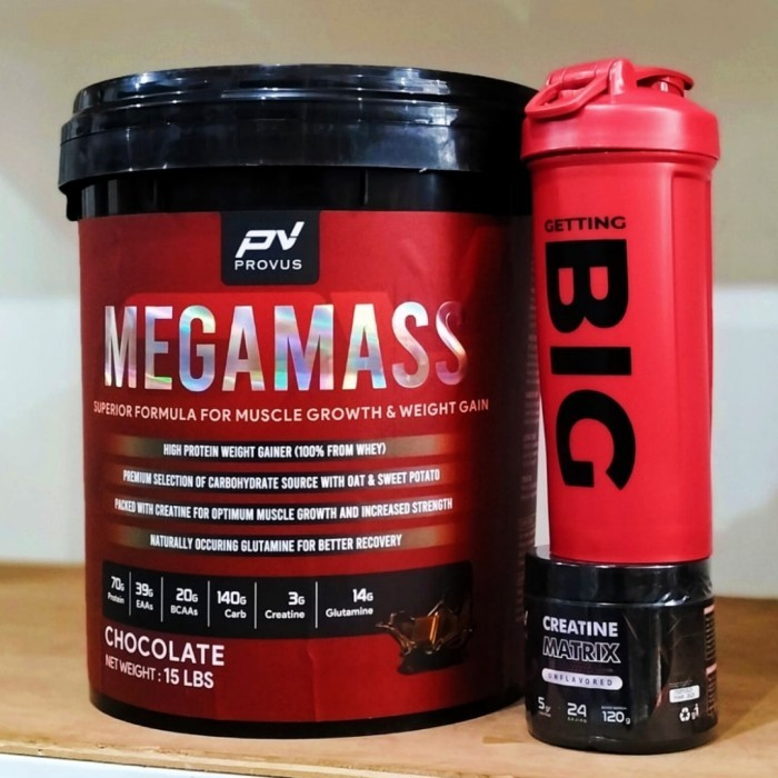 Provus Megamass Mega Mass Gainer 15 lbs Susu Weight Gain 15lb