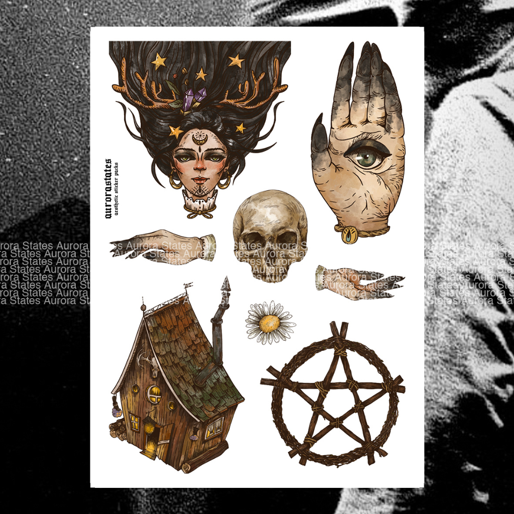 

Mystic Sticker Packs | Sticker Aesthetic Vintage | Stiker Iluminati | Sticker Helm