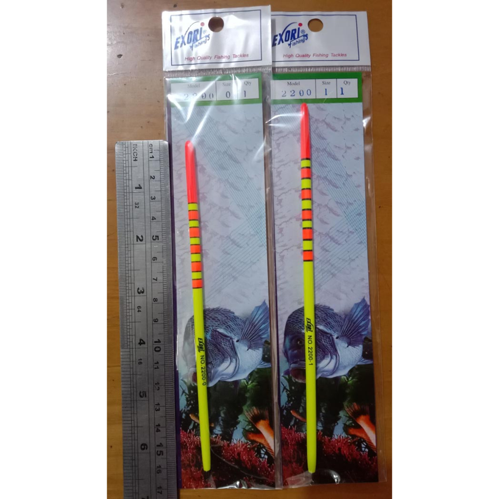 Pelampung pancing Exori 2200 panjang 16cm dan 18cm
