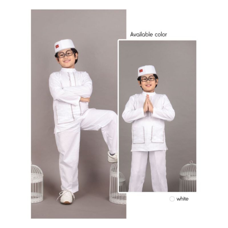 Baju muslim anak laki-laki warna putih ihram rumah dannis collection TAPL0404 IH | 0404