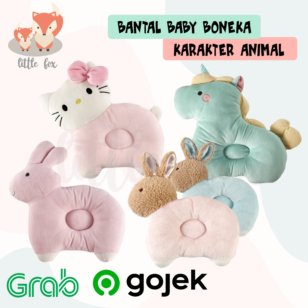 [ IMPORT ] BANTAL BAYI / BABY PILLOW BONEKA KARAKTER LUCU NEWBORN