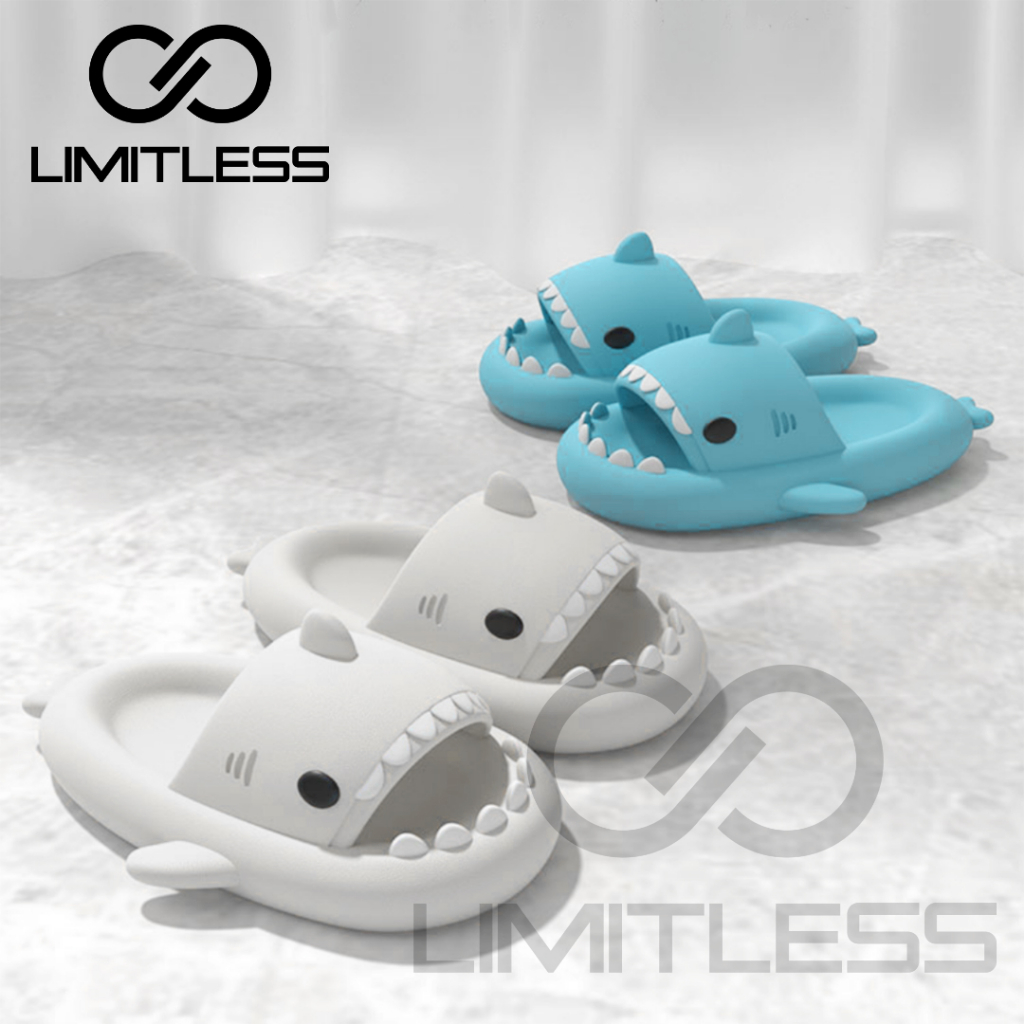 Sandal Hiu Wanita Kekinian Sendal Shark Dewasa Empuk Sandal Baby Shark Karakter Terbaru