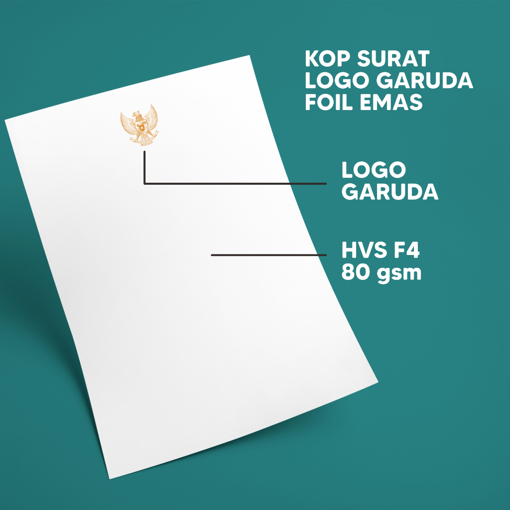 

Kop Surat Logo Garuda Foil Emas