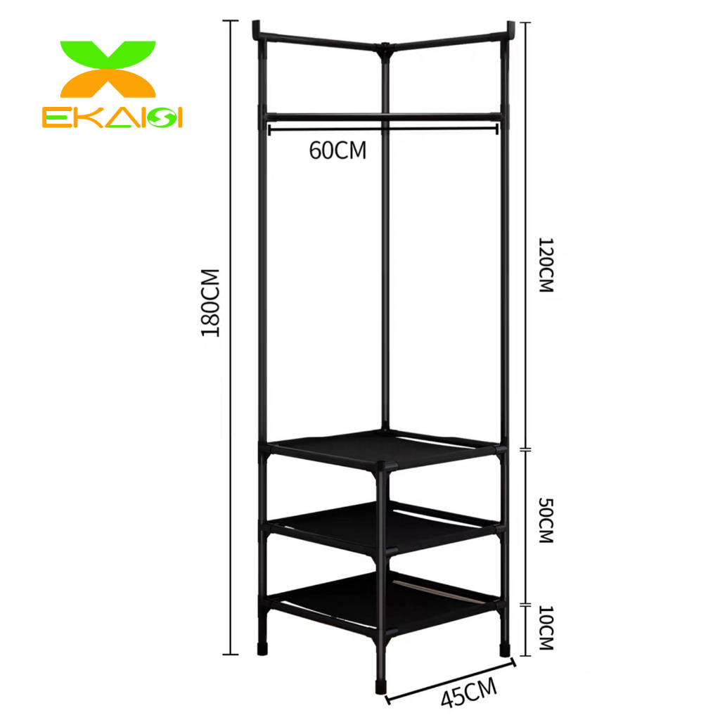 Ekaisi Rak gantung rak serbaguna stand hanger rak baju portable lemari pakaian